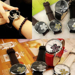 Orologio da donna al quarzo con quadrifoglio YAZOLE
