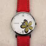 Orologio da donna al quarzo con quadrifoglio YAZOLE