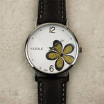 Orologio al quarzo con motivo quadrifoglio stile OL da donna YAZOLE