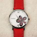 Orologio da donna al quarzo con quadrifoglio YAZOLE