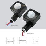 Interruttore faretti da parete con rilevatore di movimento a infrarossi PIR di sicurezza automatica, 10mm, 12mm