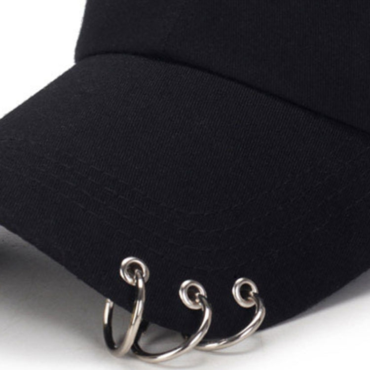 Berretti da baseball regolabili in tinta unita casual unisex con anello