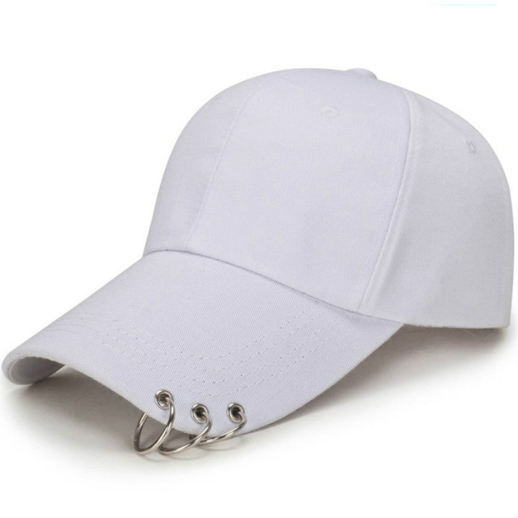 Berretti da baseball regolabili in tinta unita casual unisex con anello