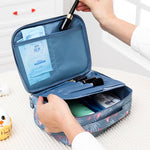 Borsa per cosmetici da viaggio imbottita impermeabile da donna portatile di grande capacità Borse per cosmetici per estetista Borsa per trucco da donna