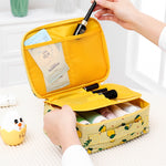 Borsa per cosmetici da viaggio imbottita impermeabile da donna portatile di grande capacità Borse per cosmetici per estetista Borsa per trucco da donna
