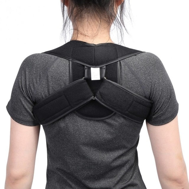 Correttore di postura per supporto per spalla superiore regolabile per la parte superiore della schiena, per bambini adulti, corsetto per colonna vertebrale, cintura per la schiena, Adult-S, Adult-M, Adult-L