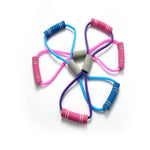 Attrezzatura per il fitness con corda elastica per il torace elasticizzata in lattice per uso domestico, Latex Elastic Rope (Purple), Latex Elastic Rope (Pink), Latex Elastic Rope (Blue)