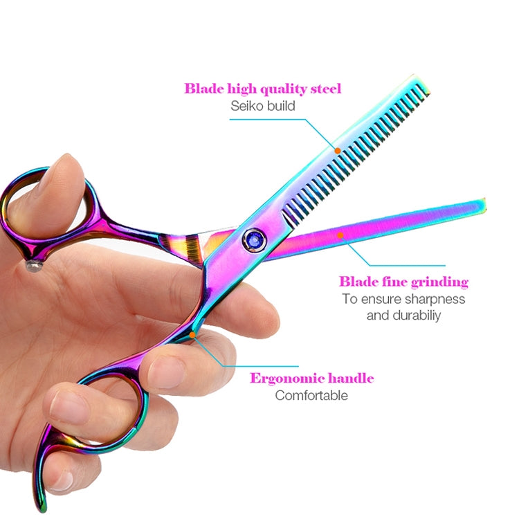 Forbici professionali per taglio capelli, kit per parrucchieri, forbici per sfoltire, barbiere