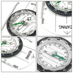 Mini bussola professionale scala mappa righello attrezzatura multifunzionale escursionismo all'aperto campeggio sopravvivenza, Mini