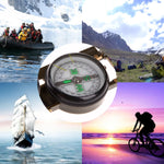 Bussola portatile pieghevole verde militare con lente multifunzione, mini strumento per arrampicata all'aperto, Army Green