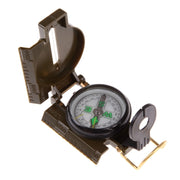 Bussola portatile pieghevole verde militare con lente multifunzione, mini strumento per arrampicata all'aperto, Army Green
