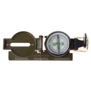 Bussola portatile pieghevole verde militare con lente multifunzione, mini strumento per arrampicata all'aperto, Army Green