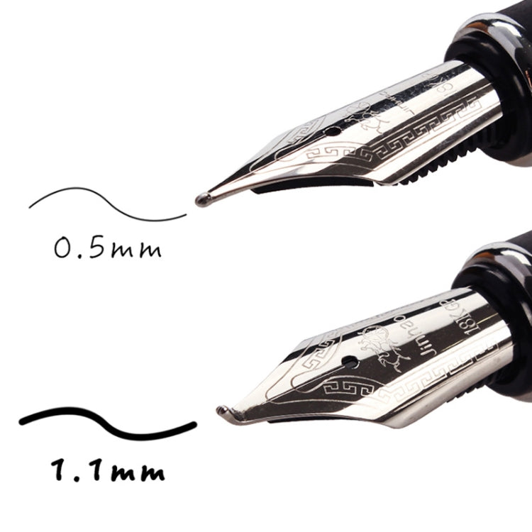 X750 Penna stilografica in acciaio inossidabile per cancelleria Penne a inchiostro con pennino medio Regalo per la scuola, 0.5mm, 1.1mm