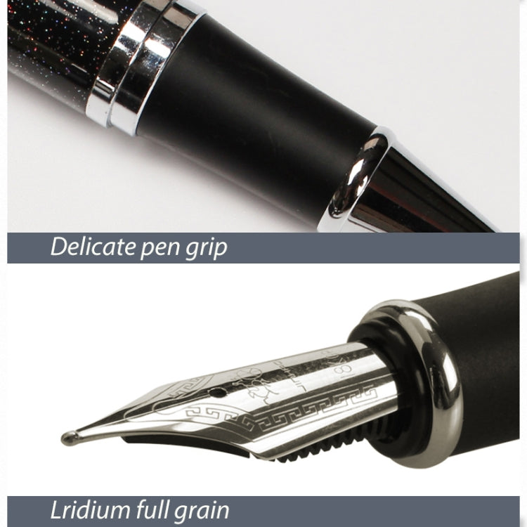 X750 Penna stilografica in acciaio inossidabile per cancelleria Penne a inchiostro con pennino medio Regalo per la scuola, 0.5mm, 1.1mm
