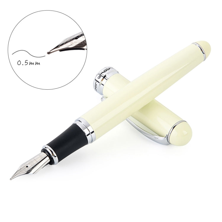 X750 Penna stilografica in acciaio inossidabile per cancelleria Penne a inchiostro con pennino medio Regalo per la scuola, 0.5mm, 1.1mm