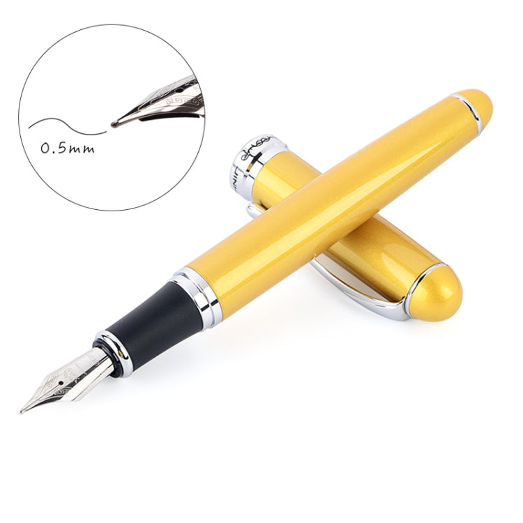 X750 Penna stilografica in acciaio inossidabile per cancelleria Penne a inchiostro con pennino medio Regalo per la scuola, 0.5mm, 1.1mm