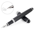 X750 Penna stilografica in acciaio inossidabile per cancelleria Penne a inchiostro con pennino medio Regalo per la scuola, 0.5mm, 1.1mm