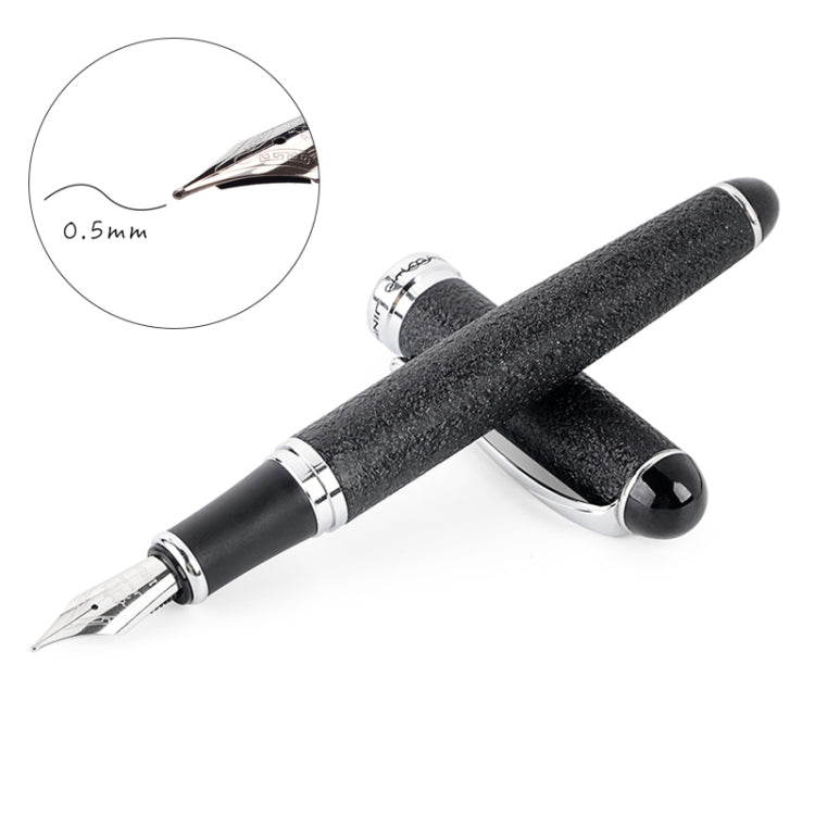 X750 Penna stilografica in acciaio inossidabile per cancelleria Penne a inchiostro con pennino medio Regalo per la scuola, 0.5mm, 1.1mm