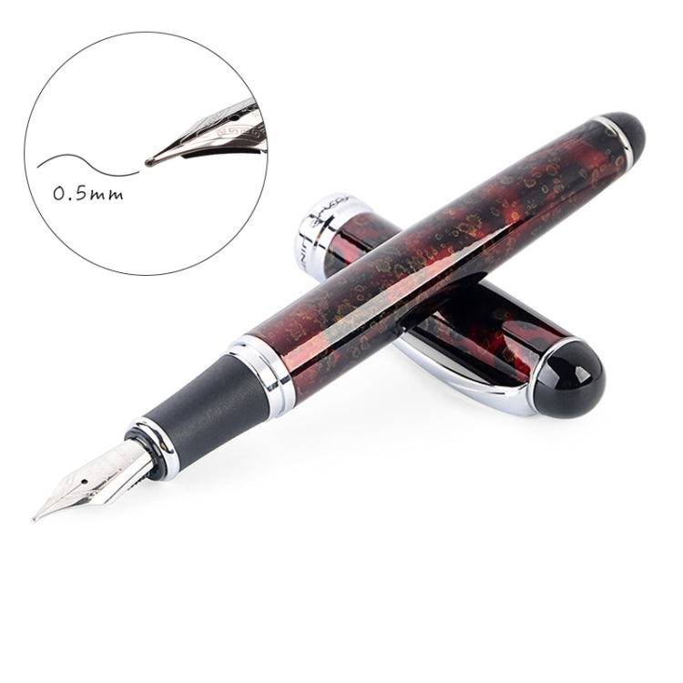 X750 Penna stilografica in acciaio inossidabile per cancelleria Penne a inchiostro con pennino medio Regalo per la scuola, 0.5mm, 1.1mm