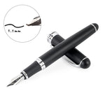 X750 Penna stilografica in acciaio inossidabile per cancelleria Penne a inchiostro con pennino medio Regalo per la scuola, 0.5mm, 1.1mm