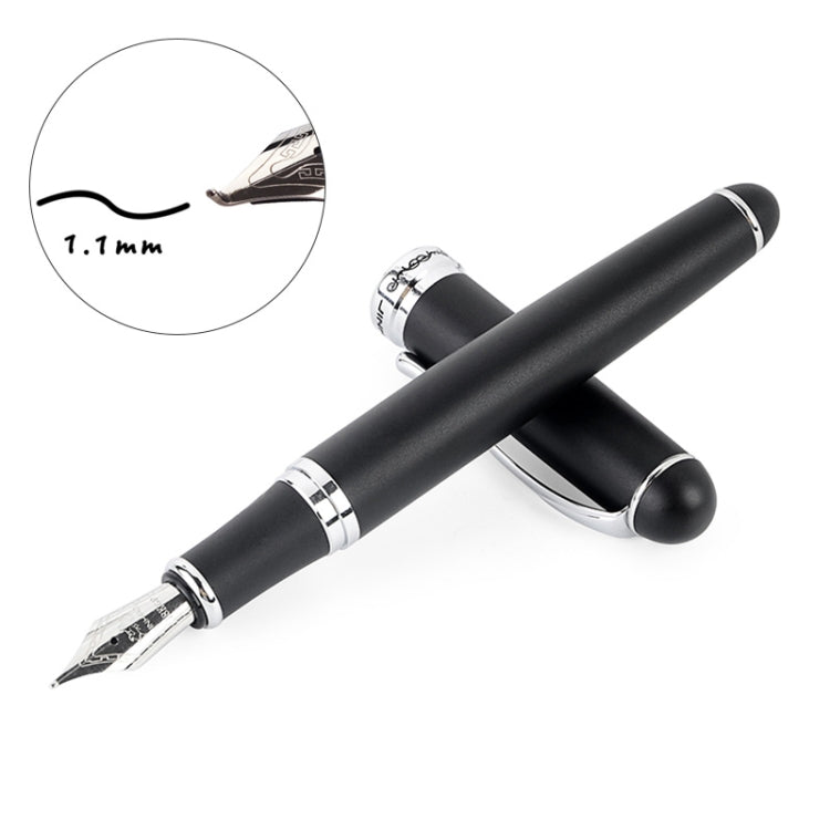 X750 Penna stilografica in acciaio inossidabile per cancelleria Penne a inchiostro con pennino medio Regalo per la scuola, 0.5mm, 1.1mm