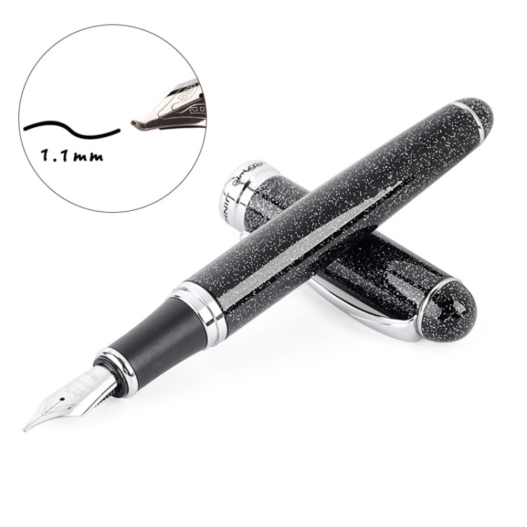 X750 Penna stilografica in acciaio inossidabile per cancelleria Penne a inchiostro con pennino medio Regalo per la scuola, 0.5mm, 1.1mm