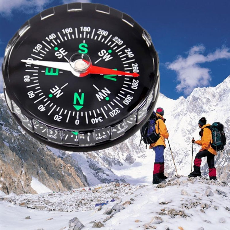 Mini bussola precisa portatile da 10 pezzi Guida pratica per l'escursionismo in campeggio Bussola con design a pulsante di sopravvivenza per navigazione a nord, 45mm