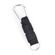3 in 1 campeggio arrampicata escursionismo mini moschettone con portachiavi bussola termometro gancio portachiavi nero, 3 in 1