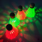 Badminton durevole con luce a LED in piuma d'oca a LED 4 in 1