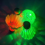 Badminton durevole con luce a LED in piuma d'oca a LED 4 in 1