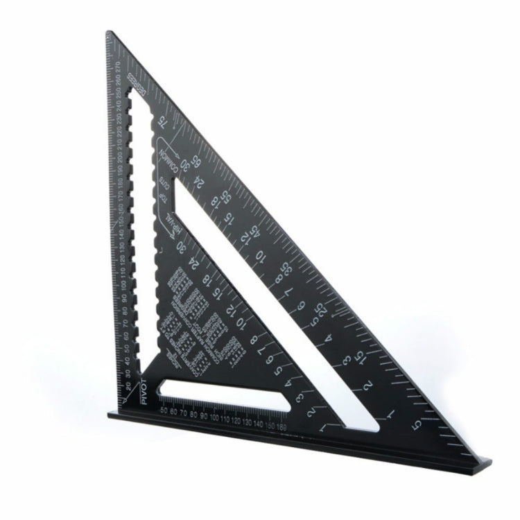 Strumento di misurazione del righello angolare per il calibro di layout quadrato per la lavorazione del legno, Angle Ruler 7 Inch Black Metric, Angle Ruler 12 Inch Black