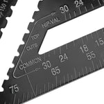 Strumento di misurazione del righello angolare per il calibro di layout quadrato per la lavorazione del legno, Angle Ruler 7 Inch Black Metric, Angle Ruler 12 Inch Black