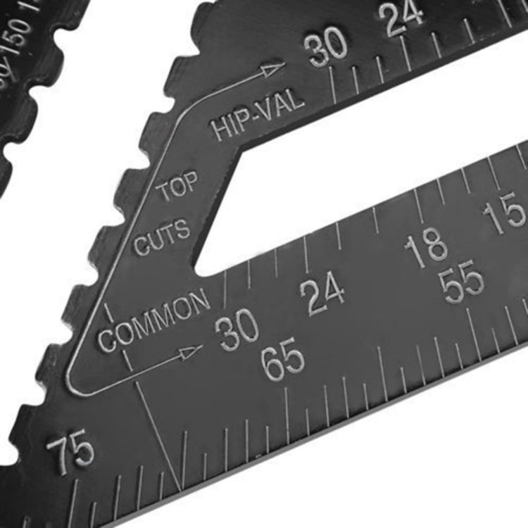 Strumento di misurazione del righello angolare per il calibro di layout quadrato per la lavorazione del legno, Angle Ruler 7 Inch Black Metric, Angle Ruler 12 Inch Black