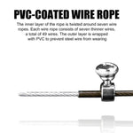 Corda per saltare fitness regolabile per saltare in filo d'acciaio, lunghezza: 3 m, Steel Wire Jump Rope (Megenta), Steel Wire Jump Rope (Black), Steel Wire Jump Rope (Blue), Steel Wire Jump Rope (Grey), Steel Wire Jump Rope (Green)                    ...