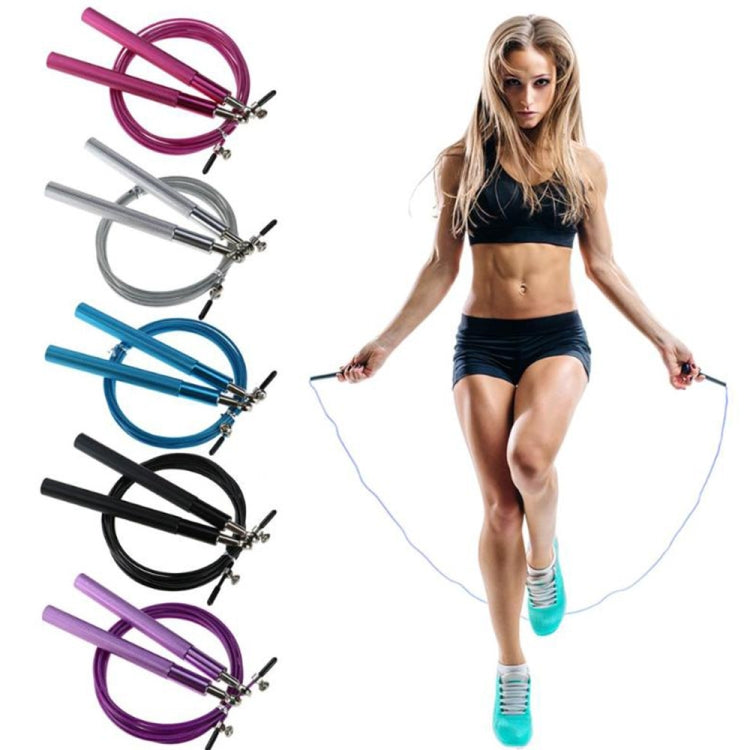 Corda per saltare fitness regolabile per saltare in filo d'acciaio, lunghezza: 3 m, Steel Wire Jump Rope (Megenta), Steel Wire Jump Rope (Black), Steel Wire Jump Rope (Blue), Steel Wire Jump Rope (Grey), Steel Wire Jump Rope (Green)                    ...