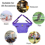 3PCS Sedia Sedile portatile Sedia da pranzo Sedia da pranzo Cintura di sicurezza Avvolgimento elasticizzato Sedia da alimentazione Imbracatura Sedile Booster