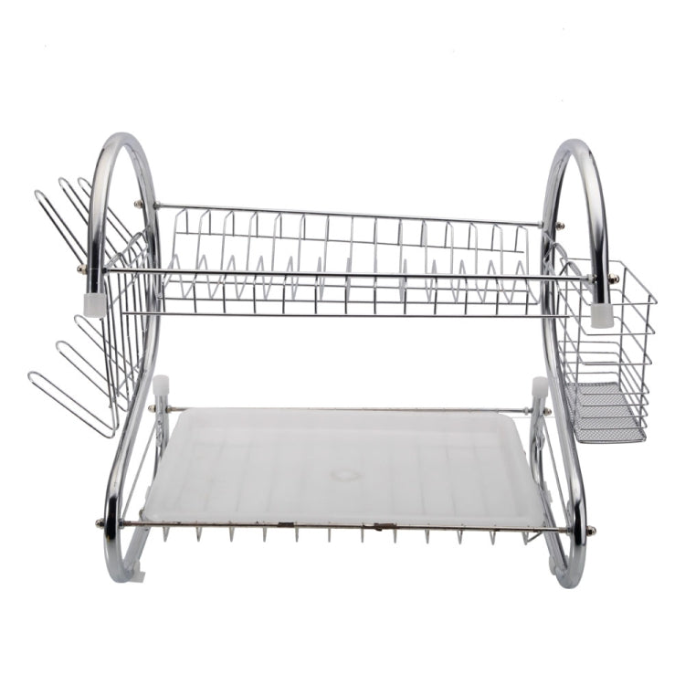 Scolapiatti da cucina a 2 livelli, scolapiatti, vassoio portaposate, Cultery Holder