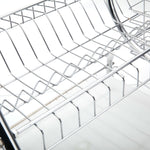 Scolapiatti da cucina a 2 livelli, scolapiatti, vassoio portaposate, Cultery Holder