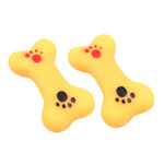 Giocattolo con cigolio in gomma per cani che urlano pollo mastica osso palla cigolante giocattoli per cani digrignamento dei denti, consegna colore casuale