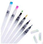 6 pezzi Pennello portatile Pennello per acquerello Matita Pennello per acquerello morbido Pennello per disegno Rifornimenti d'arte, 6 PCS Watercolor Pen