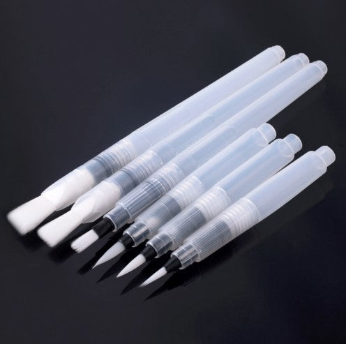6 pezzi Pennello portatile Pennello per acquerello Matita Pennello per acquerello morbido Pennello per disegno Rifornimenti d'arte, 6 PCS Watercolor Pen
