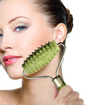 Rullo massaggio viso in giada naturale 10cm