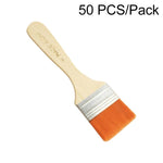 Set 10 pennelli per pittura in nylon con manico in legno