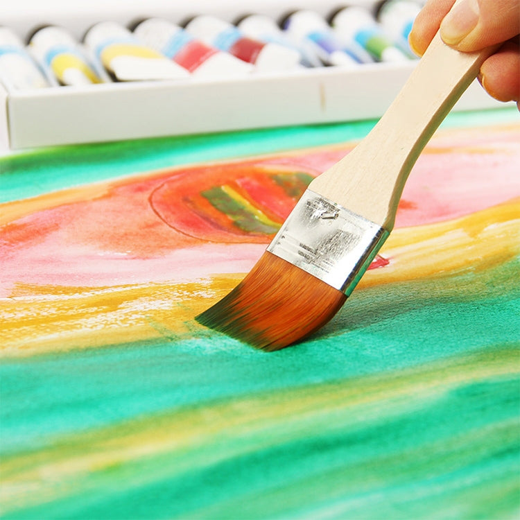 Set 10 pennelli per pittura in nylon con manico in legno