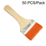 Set 10 pennelli per pittura in nylon con manico in legno