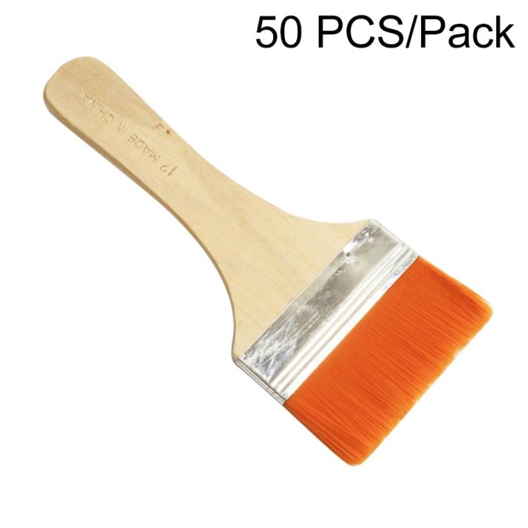 Set 10 pennelli per pittura in nylon con manico in legno