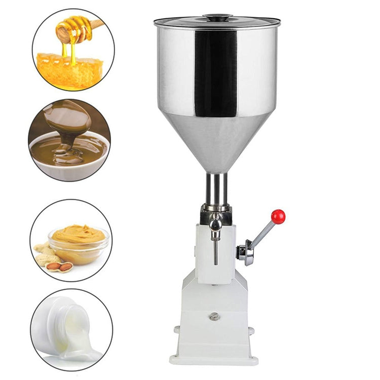 A03 Mini riempitrice pneumatica in acciaio inossidabile per erogazione di pasta alimentare per erogazione di liquidi, A03