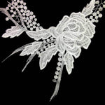 Colletto ricamato con fiori in pizzo Colletto finto Accessori per abbigliamento, Dimensioni: 31 x 30 cm, Red, Red Wine, Pink, Green, Blue, Sky Blue, Purple, Gray, Beige, Black, Purple Pink, Gold, Gold Brown, Navy, Rose Red, Brown, Apricot, White