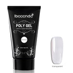 Set 3 gel acrilici unghie poligel rosa bianco trasparente