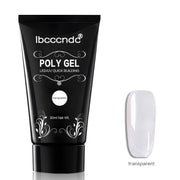 3 pezzi di gel acrilico per unghie in poligel rosa bianco trasparente con cristalli